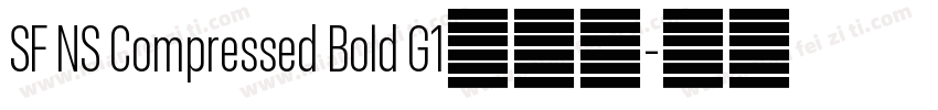 SF NS Compressed Bold G1字体包字体转换